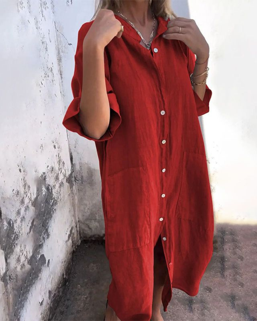 Melanie | Vestido Camisero Casual Estilo Ibiza