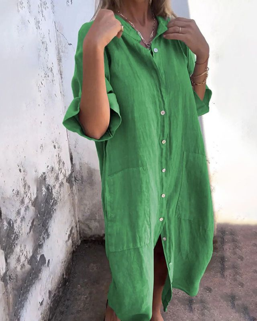 Melanie | Vestido Camisero Casual Estilo Ibiza