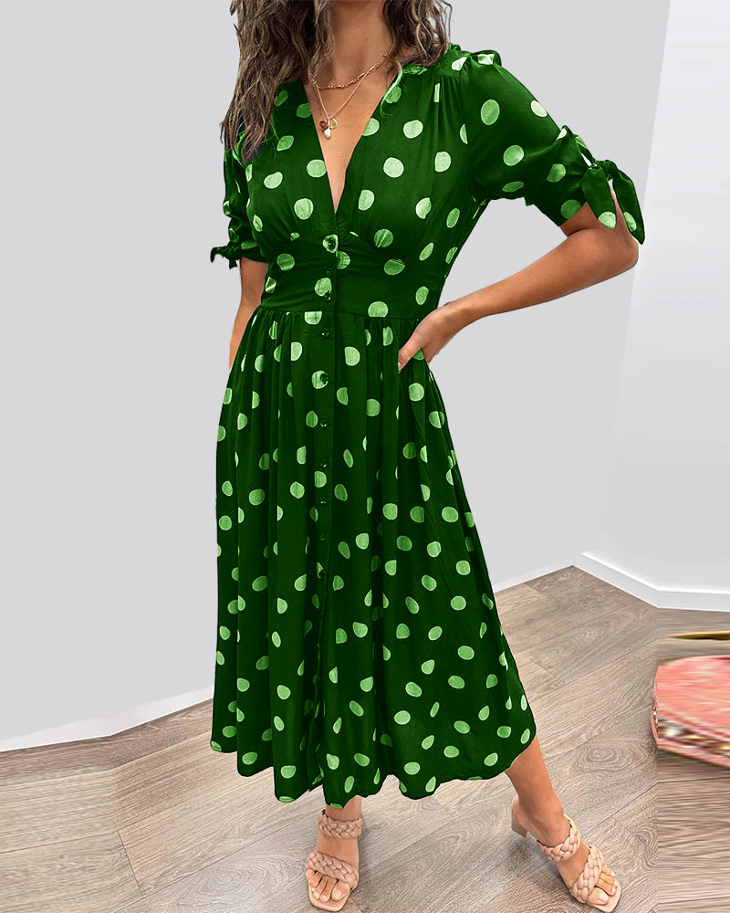 Monique™ | Vestido Elegante con Lunares