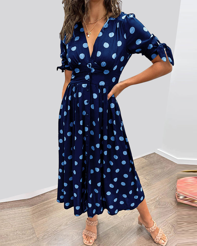 Monique™ | Vestido Elegante con Lunares