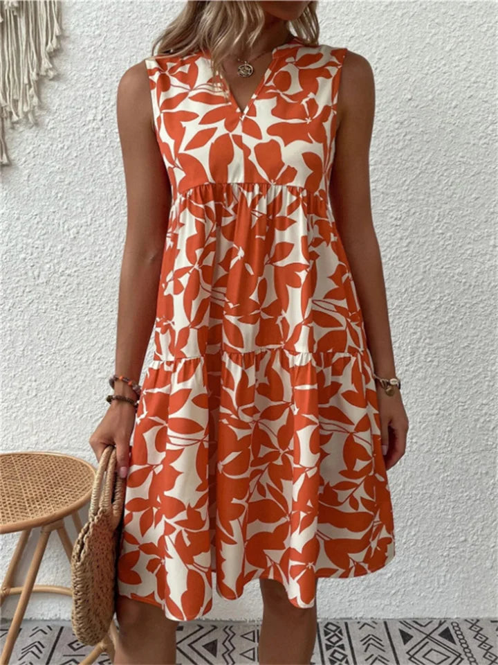 Elodia | Vestido de verano con hojas