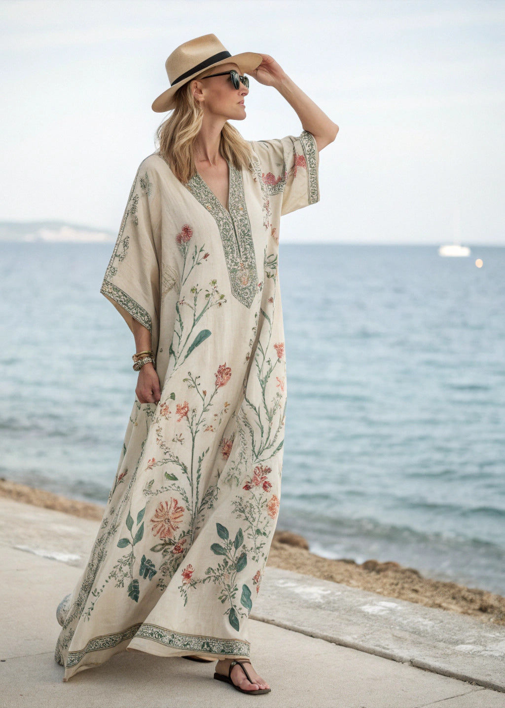 Vestido Kaftán Bohemio Estampado