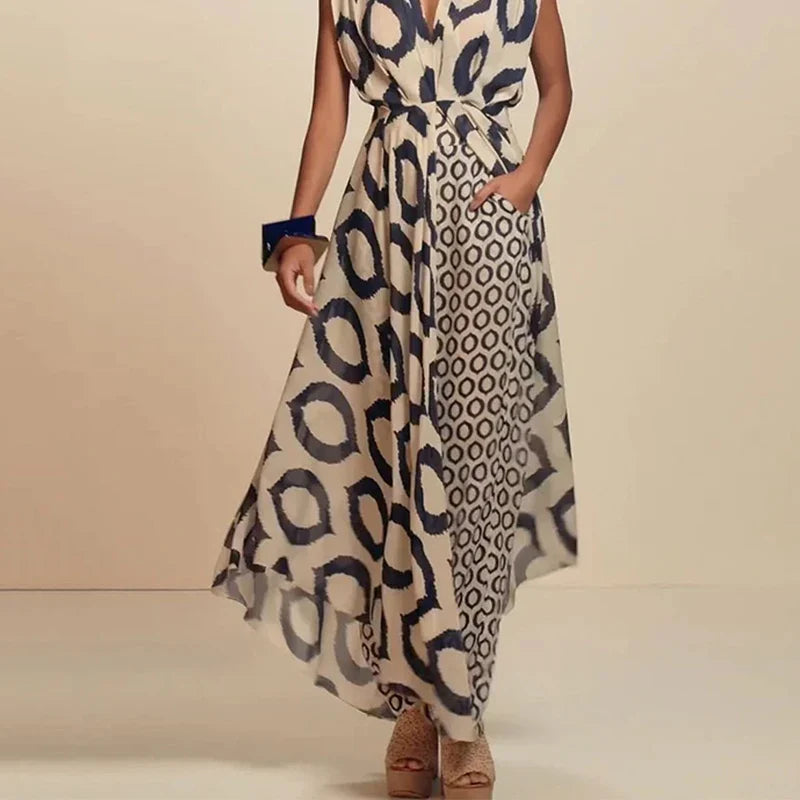 Conjunto Boho Chic con Kimono Largo y Pantalones – Estampado Étnico y Corte Fluido