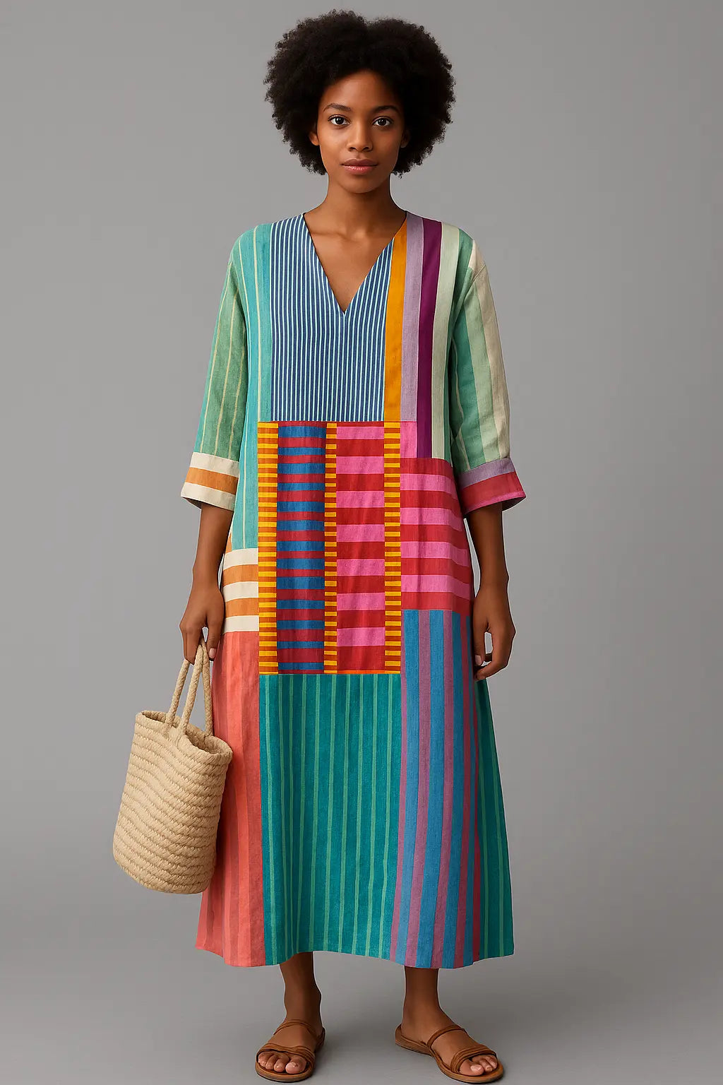 Jennifer™ Vestido con patrones geométricos