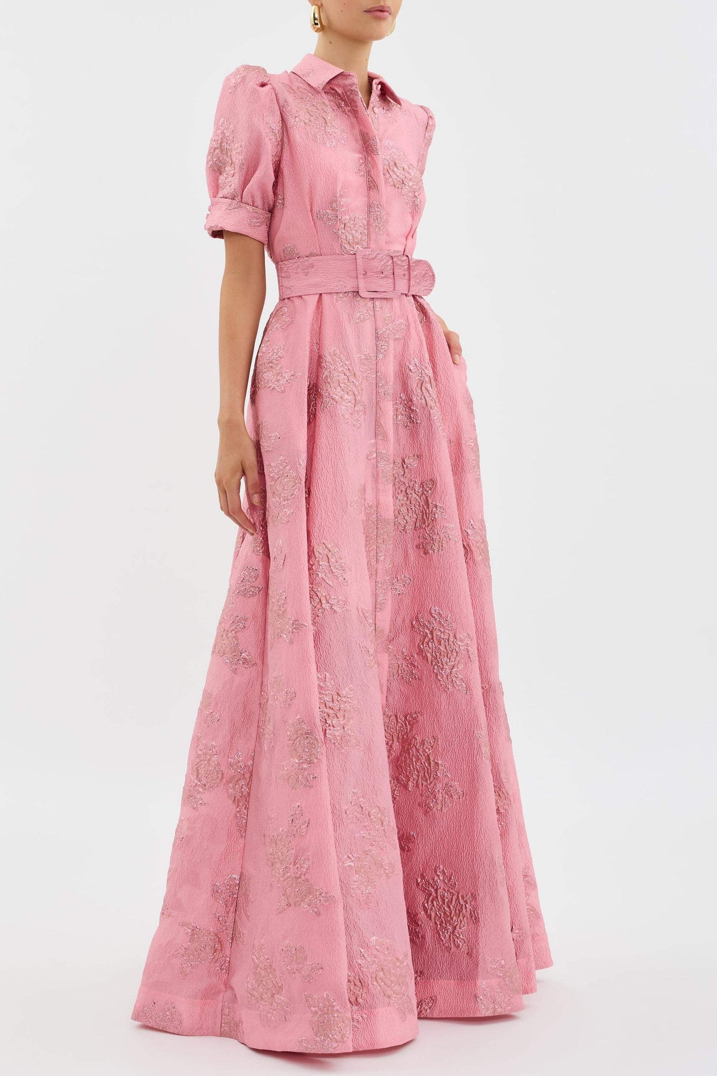 Anabella | Vestido Elegante con Chic Mangas Cortas Abullonadas