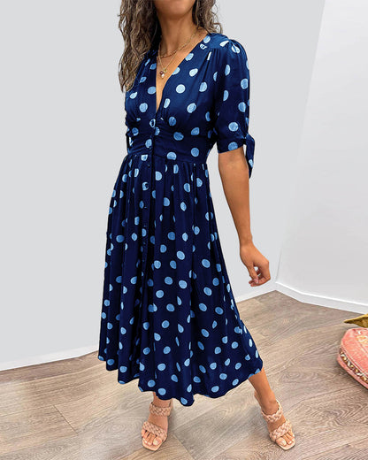 Monique™ | Vestido Elegante con Lunares