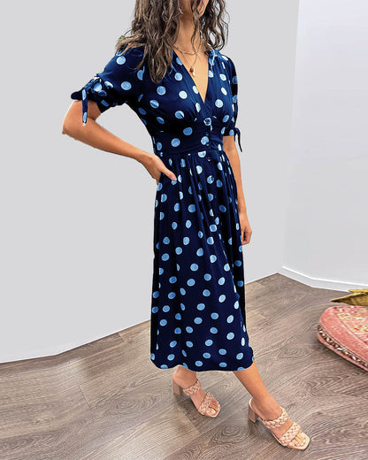 Monique™ | Vestido Elegante con Lunares