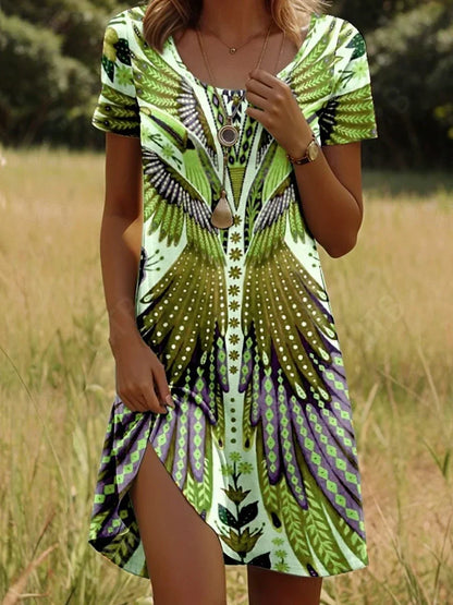 Lana | Vestido corto estampado de moda