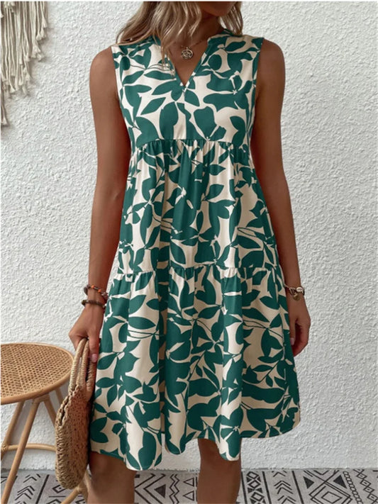 Elodia | Vestido de verano con hojas