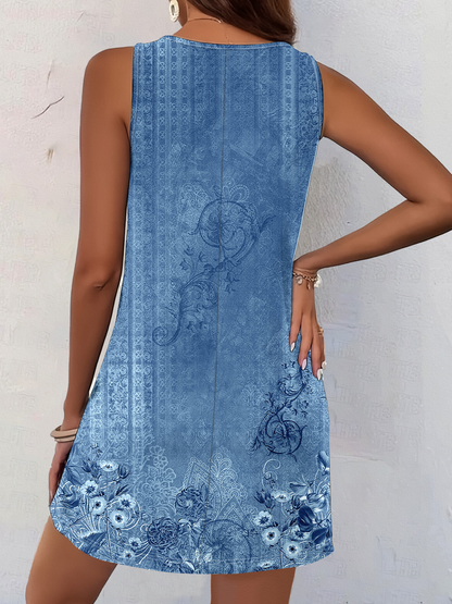 Vestido Livia Elegancia Floral Vintage