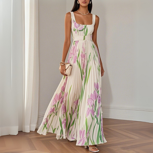 Felisa | Elegante vestido largo de flores