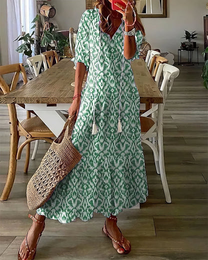 Boho Vestido con Cobertura para Abdomen - Estilo Elegante y Cómodo